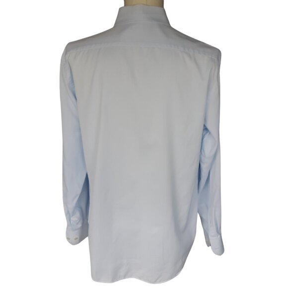 ZARA MAN SZ 16 Light Baby Blue 100% Cotton Men's Button Up Dress Shirt - Picture 2 of 12